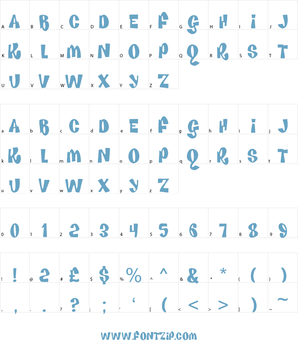 House Of Fun Font Character